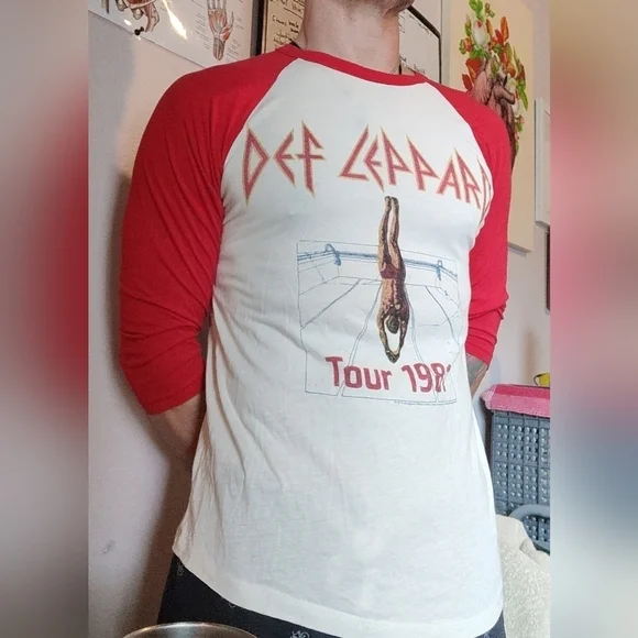 Def Leppard baseball jersey tee size SMALL - Picture 4 of 8